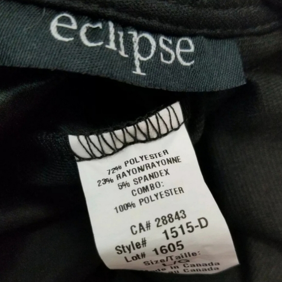 Eclipse Jr L Black Sleeveless Mini Dress w/ PVC - Picture 5 of 6